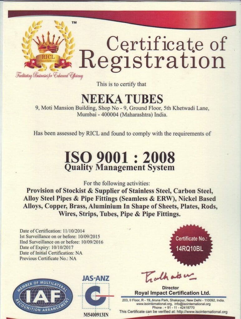 registration certificates